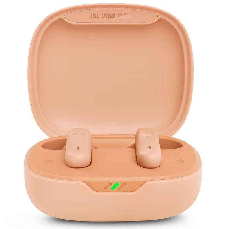 Auriculares bluetooth jbl vibe flex con estuche de carga/ autonomía 8h/ beige