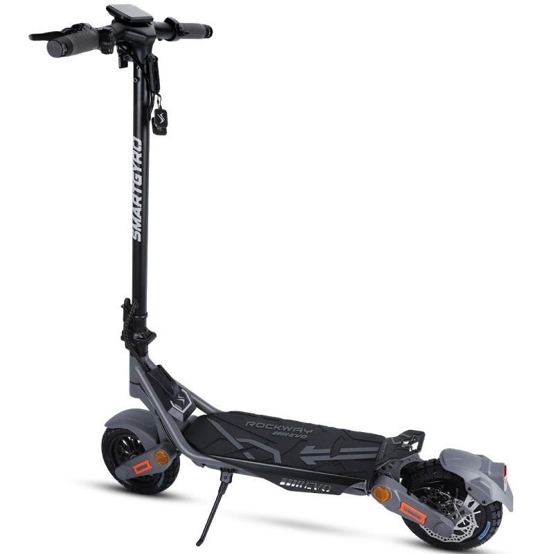 Patinete eléctrico smartgyro rockway evo certificado/ motor 800w/ ruedas 10'/ 25km/h/ autonomía 50km/ negro y gris
