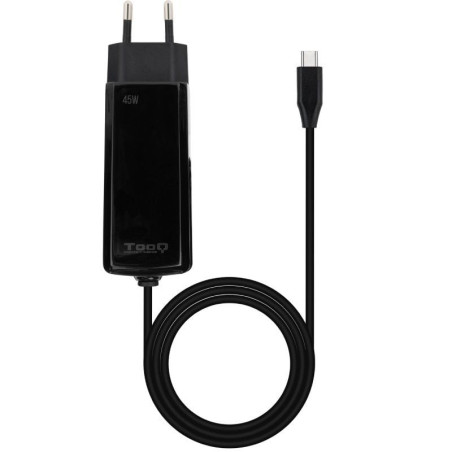 Cargador de portátil tooq tqlc-usbcgan100pd-c usb tipo-c/ 45w/ automático/ voltaje 5-20v/ 1x usb tipo-c