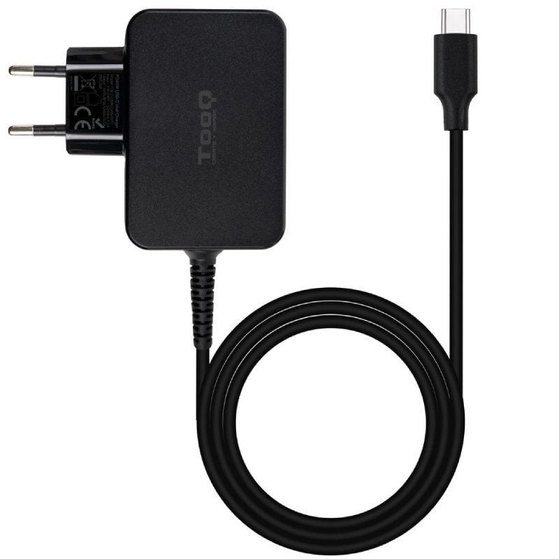 Cargador de portátil tooq tqlc-usbcgan45pd usb tipo-c/ 45w/ automático/ voltaje 5-20v/ 1x usb tipo-c