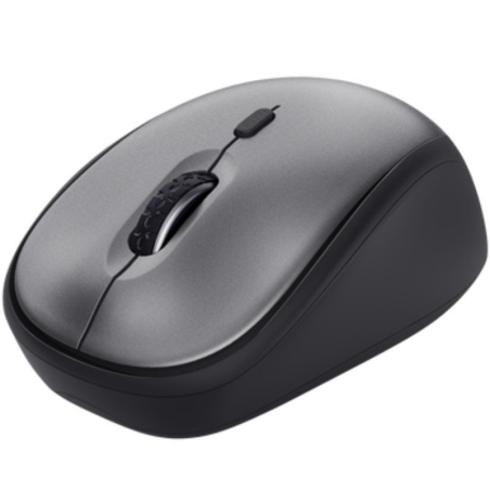 Ratón mini inalámbrico trust yvi+ silent/ hasta 1600 dpi/ negro