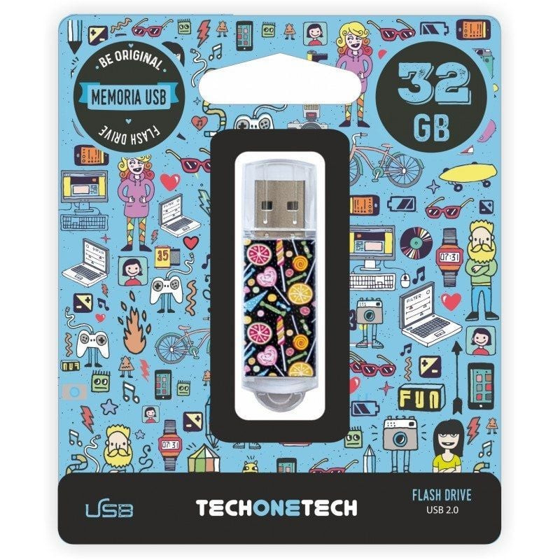 Pendrive 32gb tech one candy pop usb 2.0