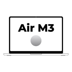 Apple macbook air 15' / m3 8-core cpu/ 16gb/ 512gb ssd/ 10-core gpu/ plata