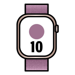 Apple watch series 10/ gps/ 46mm/ caja de aluminio oro rosa / correa loop deportiva ciruela