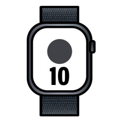 Apple watch series 10/ gps/ cellular/ 46mm/ caja de aluminio negro azabache / correa loop deportiva tinta