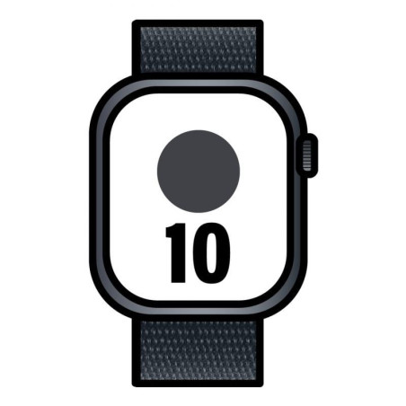 Apple watch series 10/ gps/ cellular/ 46mm/ caja de aluminio negro azabache / correa loop deportiva tinta