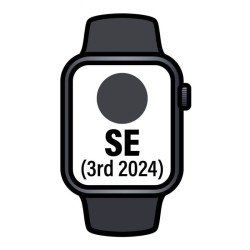 Apple watch se 3rd v2/ gps/ cellular/ 44mm/ caja de aluminio medianoche/ correa deportiva medianoche m/l