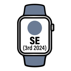 Apple watch se 3rd v2/ gps/ 44mm/ caja de aluminio/ correa deportiva azul denim s/m