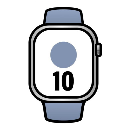 Apple watch series 10/ gps/ 42mm/ caja de aluminio / correa deportiva azul denim s/m
