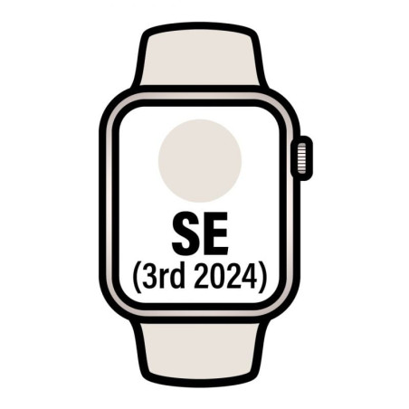 Apple watch se 3rd v2/ gps/ 44mm/ caja de aluminio blanco estrella/ correa deportiva blanco estrella s/m