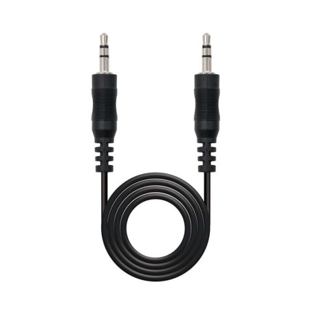 Cable estéreo nanocable 10.24.0103/ jack 3.5 macho - jack 3.5 macho/ 3m/ negro