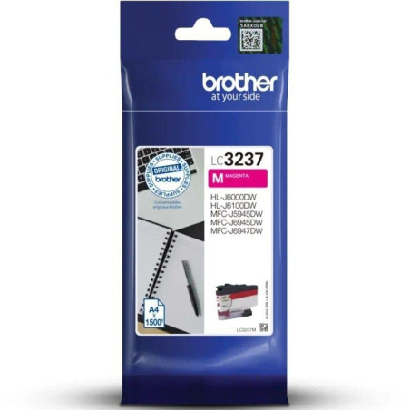 Cartucho de tinta original brother lc-3237m/ magenta