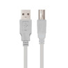 Cable usb 2.0 impresora nanocable 10.01.0102/ usb tipo-b macho - usb macho/ 1m/ beige