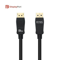 Cable displayport 1.4 8k nanocable 10.15.2501/ displayport macho - displayport macho/ 1m/ certificado/ negro
