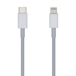 Cable usb 2.0 tipo-c lightning aisens a102-0441/ lightning macho - usb tipo-c macho/ 20cm/ blanco