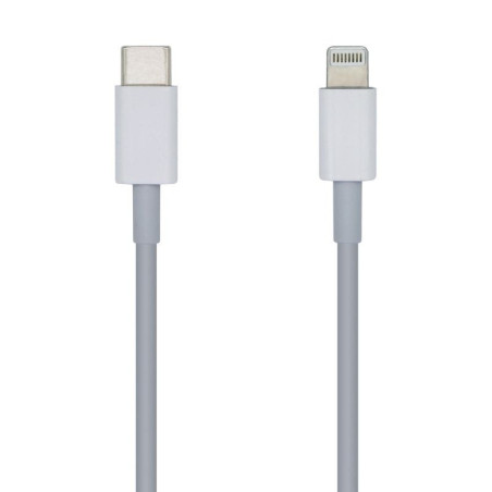 Cable usb 2.0 tipo-c lightning aisens a102-0441/ lightning macho - usb tipo-c macho/ 20cm/ blanco