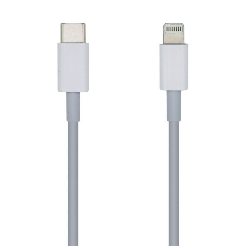Cable usb 2.0 tipo-c lightning aisens a102-0442/ lightning macho - usb tipo-c macho/ 1m/ blanco