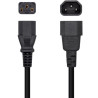 Cable alimentación aisens a132-0466/ c13 hembra - c14 macho/ hasta 1500w/ 3m/ negro