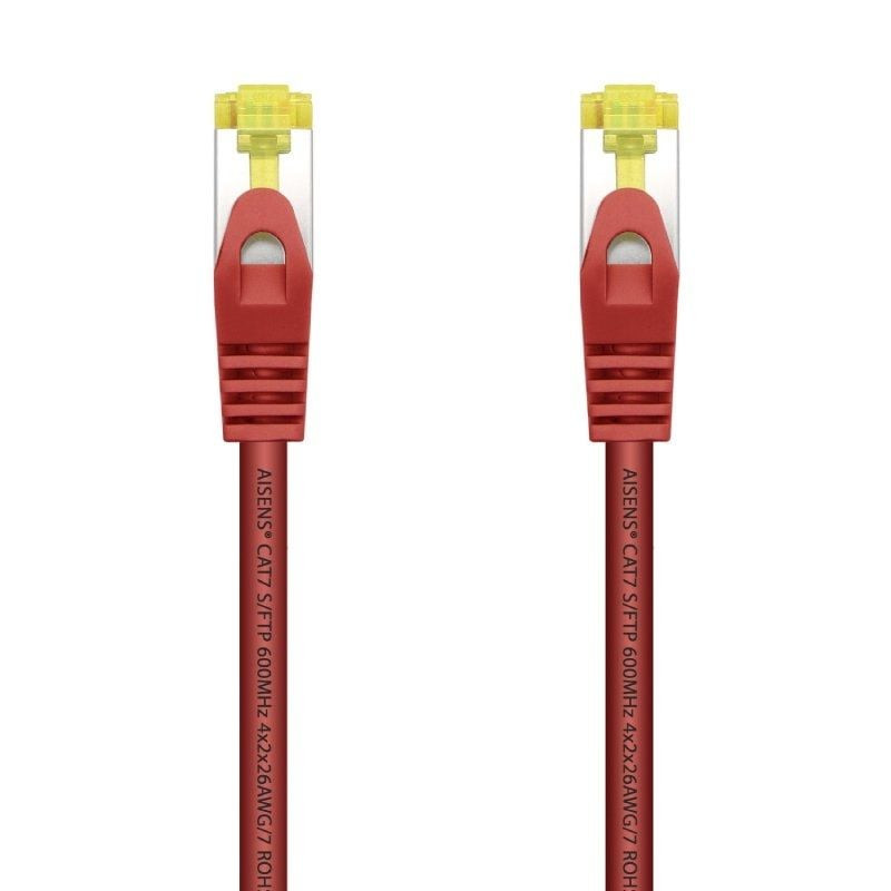 Cable de red rj45 sftp aisens a146-0468 cat.7/ 25cm/ rojo