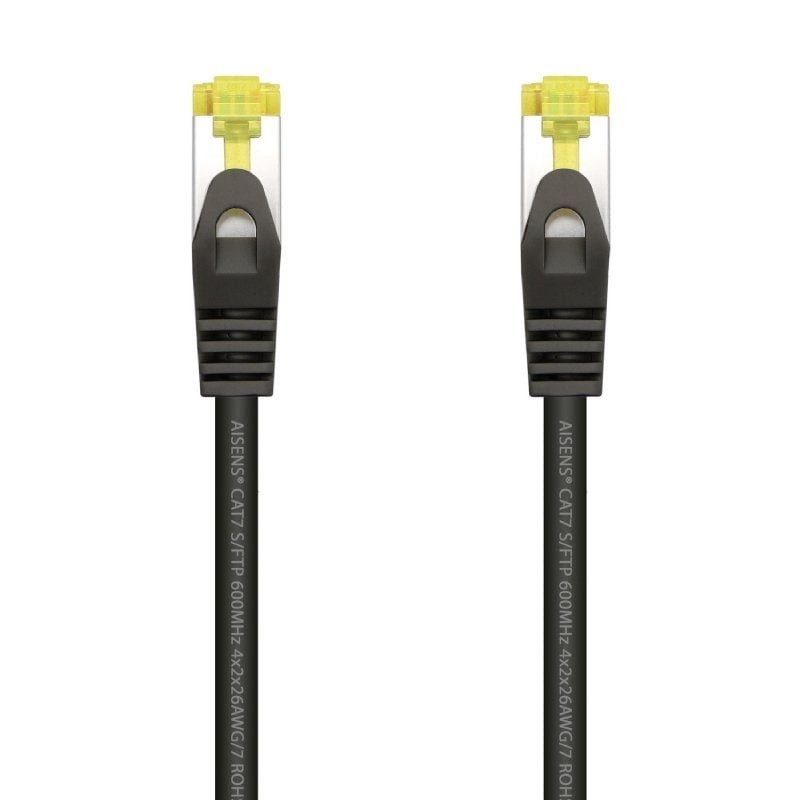 Cable de red rj45 sftp aisens a146-0484 cat.7/ 25cm/ negro