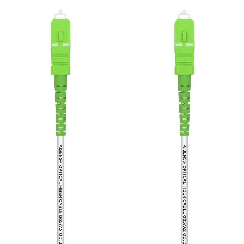 Cable de fibra óptica g657a2 3.0 aisens a152-0502/ lszh/ 40m/ blanco