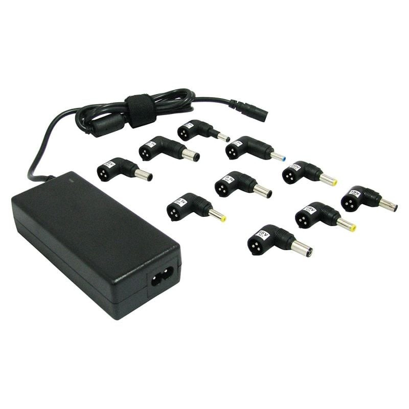 Cargador de portátil leotec/ 70w/ automático/ 10 conectores/ voltaje 15-20v