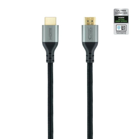 Cable hdmi 2.1 8k nanocable 10.15.8101/ hdmi macho - hdmi macho/ 1m/ certificado/ negro