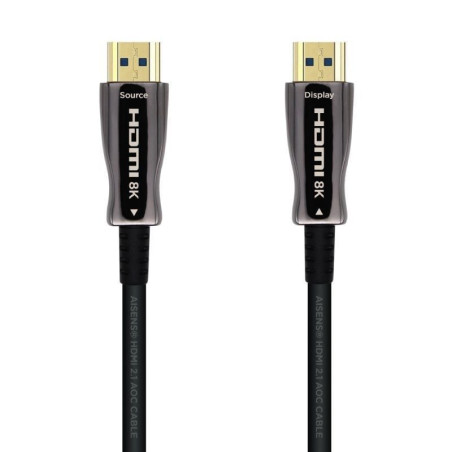 Cable hdmi 2.1 aoc 8k aisens a153-0520/ hdmi macho - hdmi macho/ 40m/ negro