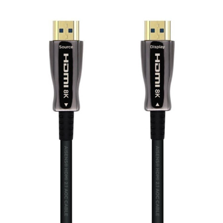 Cable hdmi 2.1 aoc 8k aisens a153-0524/ hdmi macho - hdmi macho/ 100m/ negro