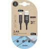 Cable usb 2.0 tech one tech tec2002/ usb macho - lightning macho/ 1m/ negro
