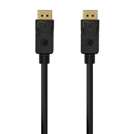 Cable displayport 1.2 4k aisens a124-0548/ displayport macho - displayport macho/ hasta 5w/ 2300mbps/ 50cm/ negro