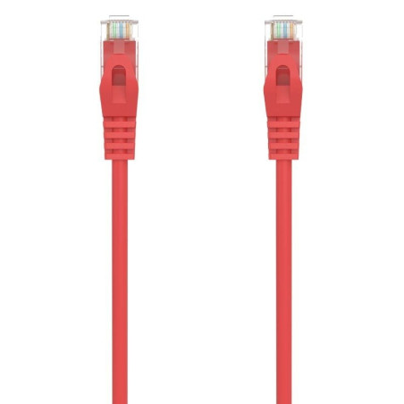 Cable de red rj45 awg24 utp aisens a145-0556 cat.6a/ lszh/ 25cm/ rojo