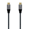 Cable usb 2.0 tipo-c aisens a107-0628 5a 100w/ usb tipo-c macho - usb tipo-c macho/ hasta 100w/ 60mbps/ 1m/ gris