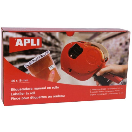 Etiquetadora apli 101419 para rollo de 26 x 16mm