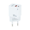 Cargador de pared tooq tqwc-ganqcpd30wt/ 1xusb tipo-c/ 1xusb/ 30w