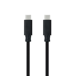 Cable usb 3.1 tipo-c nanocable 10.01.4100/ usb tipo-c macho - usb tipo-c macho/ 50cm/ negro