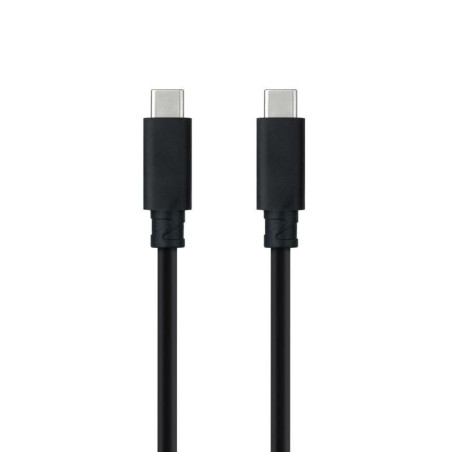 Cable usb 3.1 tipo-c nanocable 10.01.4100/ usb tipo-c macho - usb tipo-c macho/ 50cm/ negro