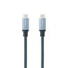 Cable usb 3.1 tipo-c nanocable 10.01.4101-l150-comb/ usb tipo-c macho - usb tipo-c macho/ hasta 100w/ 20gbps/ 1.5m/ gris y negro