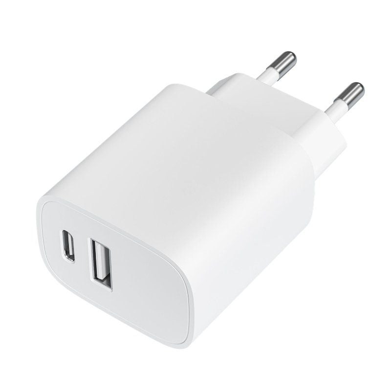 Cargador de pared leotec lecsph20w2w/ 1xusb tipo-c/ 1xusb/ 20w