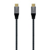 Cable usb 3.2 tipo-c aisens a107-0670 20gbps 100w/ usb tipo-c macho - usb tipo-c macho/ hasta 100w/ 2500mbps/ 60cm/ gris