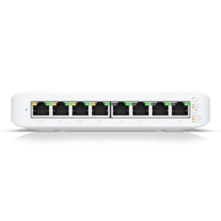 Switch ubiquiti usw-lite-8-poe/ 8 puertos/ rj45 10/100/1000 poe