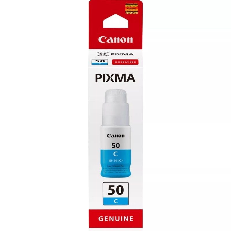 Botella de tinta original canon gi-50/ cian