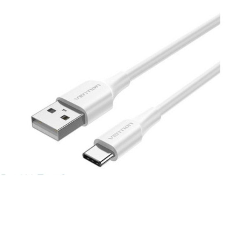 Cable usb 2.0 vention cthwi/ usb tipo-c macho - usb macho/ hasta 60w/ 480mbps/ 3m/ blanco