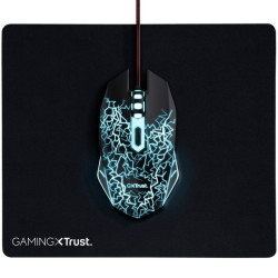 Pack gaming trust gaming 24752/ ratón óptico + alfombrilla