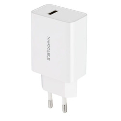 Cargador de pared nanocable 10.10.2003/ 1xusb/ 2.1a/ blanco