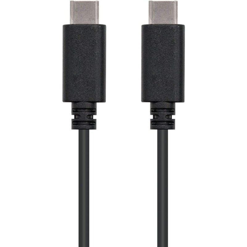 Cable usb 2.0 tipo-c nanocable 10.01.2301/ usb tipo-c macho - usb tipo-c macho/ 1m/ negro