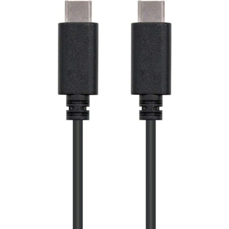 Cable usb 2.0 tipo-c nanocable 10.01.2301/ usb tipo-c macho - usb tipo-c macho/ 1m/ negro