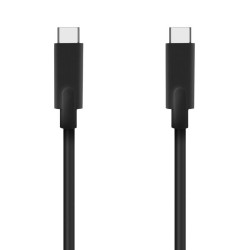 Cable usb 3.2 tipo-c aisens a107-0705 10gbps 5a 100w/ usb tipo-c macho - usb tipo-c macho/ hasta 100w/ 2500mbps/ 3m/ negro