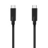 Cable usb 3.2 tipo-c aisens a107-0706 5gbps 3a 60w/ usb tipo-c macho - usb tipo-c macho/ hasta 60w/ 625mbps/ 4m/ negro