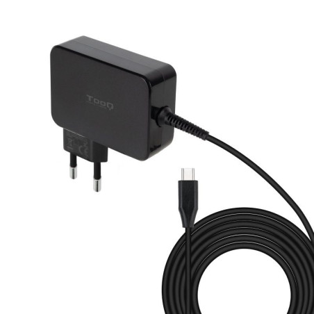 Cargador de portátil tooq tqlc-usbcgan90pd usb tipo-c/ 90w/ automático/ voltaje 5-20v